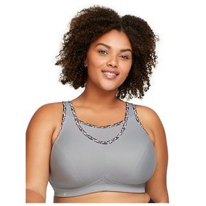 GLAMORISE Full Figure Plus Size 36E No-Bounce Camisole Sports Bra Wirefree NWT